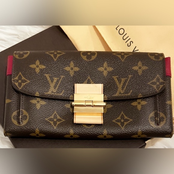 Louis Vuitton  Monogram Elyse Long Wallet with  box & dust bag - Picture 1 of 16